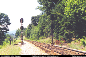 C&O Railway signal: Ingram's Hill (EB)